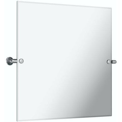 Accents Traditional square pivot bathroom mirror 500 x 500mm - Silver
