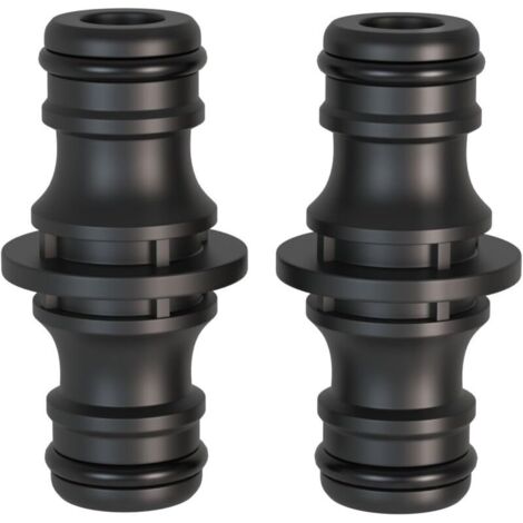 Accesorio de 2 piezas, conector doble de 1/2 pulgada Pieza de conexión para conexión segura de mangueras, conexión de dos mangueras para extensión
