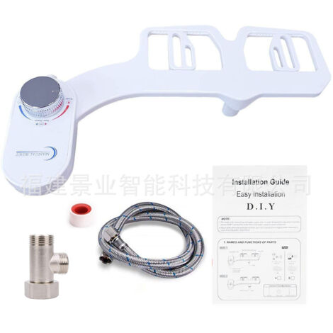 Accesorio de bidé de doble temperatura, diseño moderno y compacto, no eléctrico, boquillas autolimpiables delanteras y traseras independientes con control de presión intuitivo
