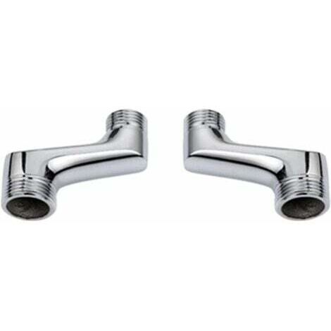 Accesorio de codo para ducha, accesorio reductor de codo de latón, brazo giratorio ajustable, accesorio de codo para pared, accesorio descentrado de 1/2 3/4, cromo A, INHHUB