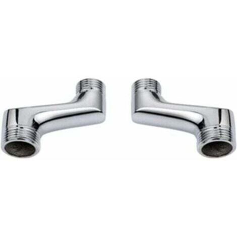 Accesorio de codo para ducha ZVD, accesorio reductor de codo de latón, brazo giratorio ajustable, accesorio de codo para pared, accesorio de compensación de 1/2 3/4, cromo A,