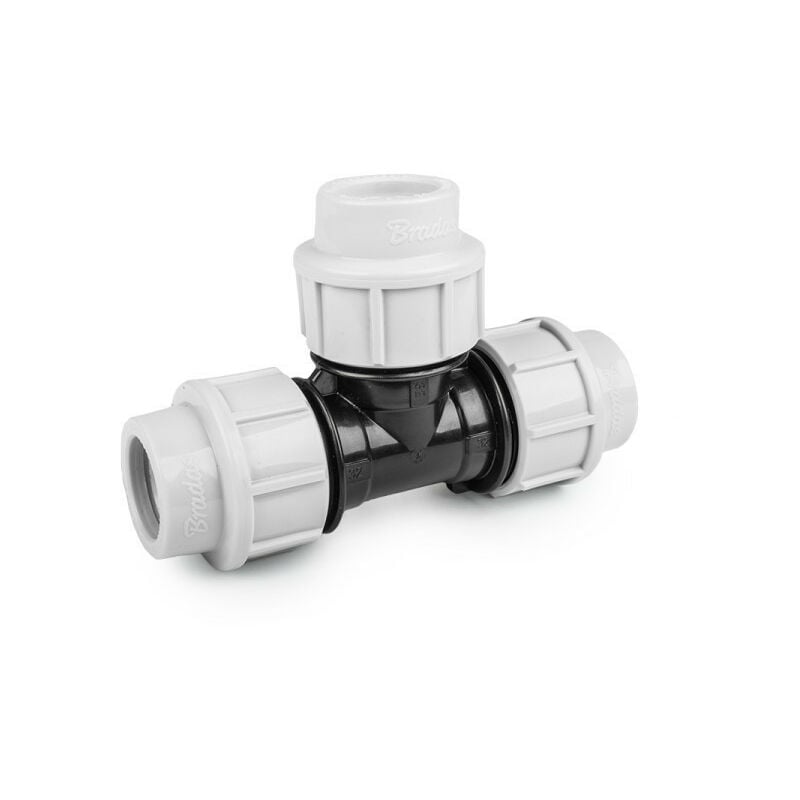 

Accesorio de compresión Equal Tee PN16 para tubería de PE de 20 mm (Juego de 2)