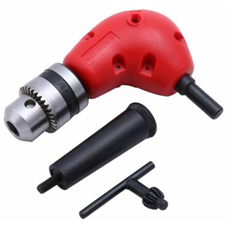 Accesorio de extensión de ángulo de 90° con vástago redondo de 9,5 mm (3/8"), mandril de tres mordazas, herramienta de reparación en espacios reducidos, DZ04A