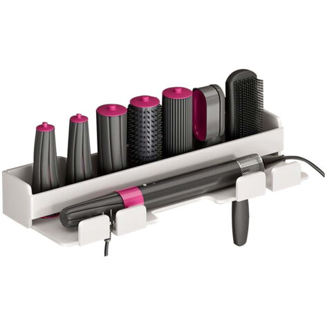 Accesorio de pared para rizador de pelo, organizador de baño, no requiere taladrar.