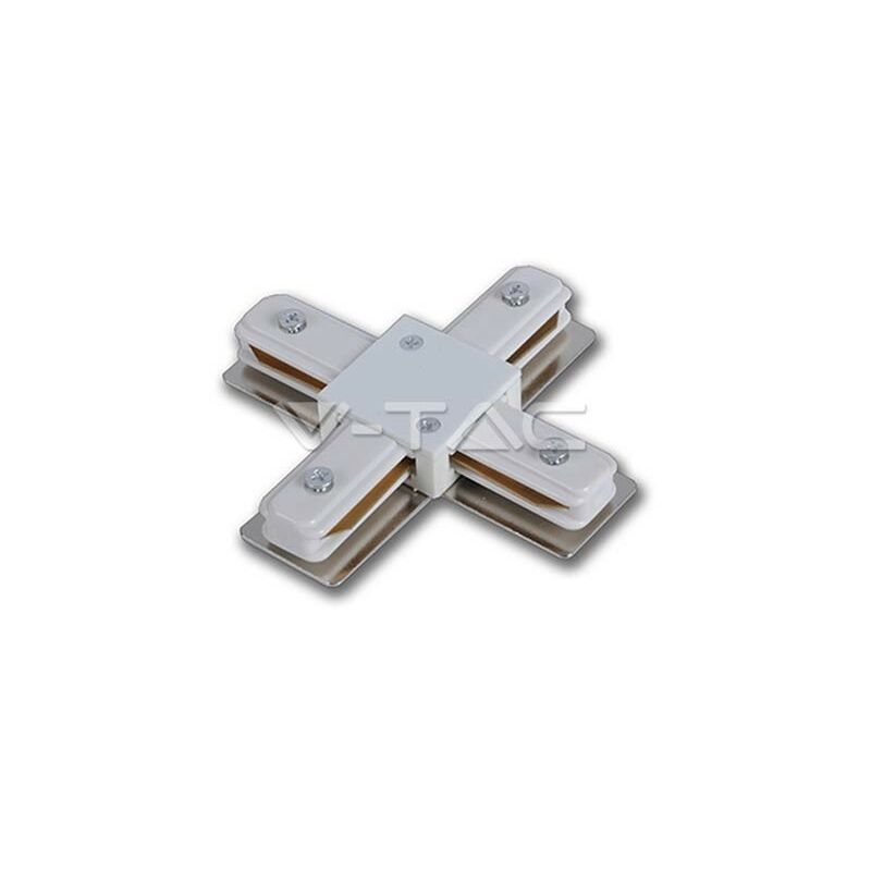 

Accesorio de unión en X blanco para carril de 2 Núcleos