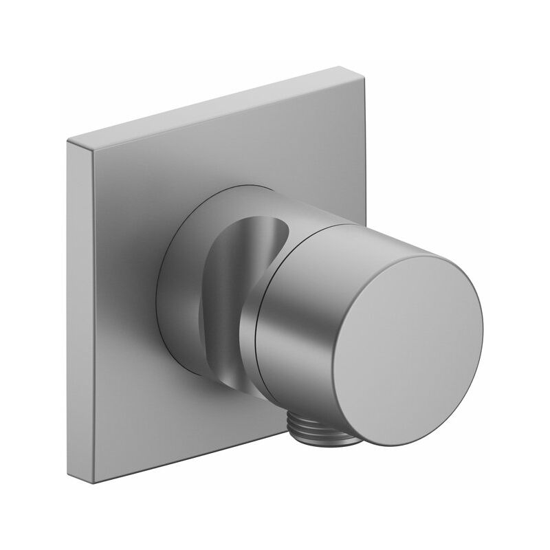 

Accesorio Keuco IXMO 59549, válvula de cierre y conmutación de 3 vías con conexión de manguera y soporte para regadera, roseta cuadrada, mango puro,