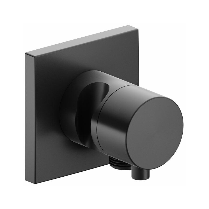 

Accesorio Keuco IXMO 59556, válvula conmutadora de 2 vías con conexión de manguera y soporte para regadera, empotrable, maneta Comfort, color: Negro