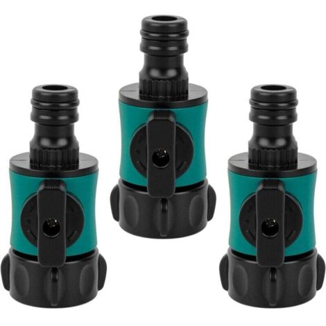 Accesorio KZQ de 3 piezas con válvula de rosca hembra de 3/4". Válvula reguladora: Válvula para regular y cerrar el flujo de agua desde una tubería hasta la salida de una pieza en Y o un grifo.
