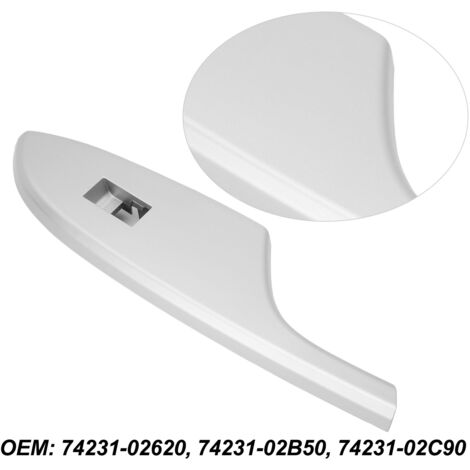 Accesorio para automóvil Corolla 2007-2013: Embellecedor plateado para el botón de la ventana en el panel del reposabrazos derecho.