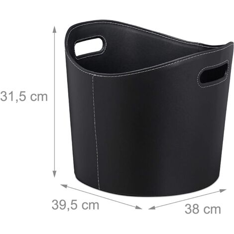 Accesorio para chimenea cesta para leña 39,5 cm negro sintético 1300018982