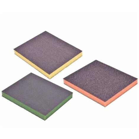 Accesorios 3 discos estándar Expert S473, esponja de lijado para madera blanda, barniz para madera, 98 x 120 x 13 mm, tamaño medio
