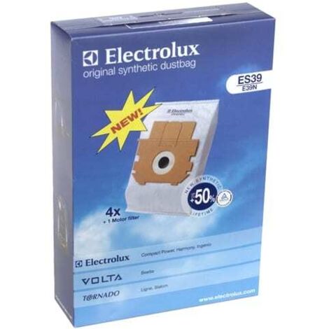 Accesorios aspiradora Electrolux ES39 bolsas papel neutro cuatro piezas