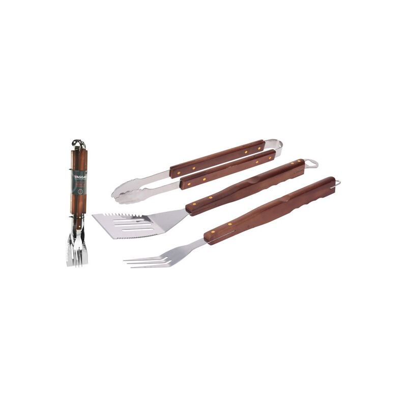 

Set Accesorios Barbacoa Inox - Mango Madera YL7150560
