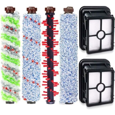Accesorios Bissell Crosswave: 4 cepillos principales + 2 filtros de malla (1866, 1868, 1926 y 1785)