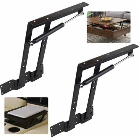 Accesorios de elevación, 2 piezas elevador plegable 50 kg/100 lbs resorte de elevación mesa de café marco de elevación soporte de elevación estante de pared