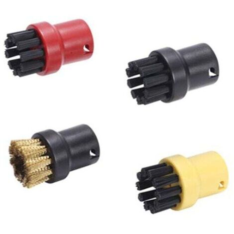 Accesorios de limpieza, paquete de 4 cepillos de limpieza a vapor, juego de cepillos redondos, accesorios de limpieza a vapor, para Kärcher SC1 SC2 CTK10 SC3 SC4 SC5 SC7