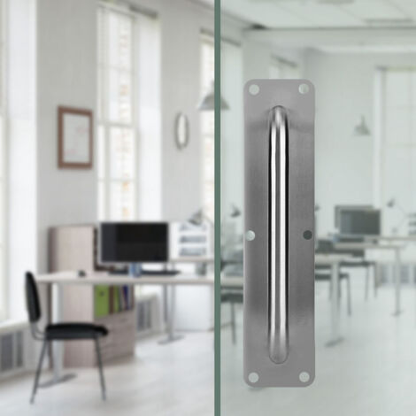 Accesorios de manilla de puerta de acero inoxidable para tirar/empujar con tornillos (eje cuadrado de 300 x 80 mm)