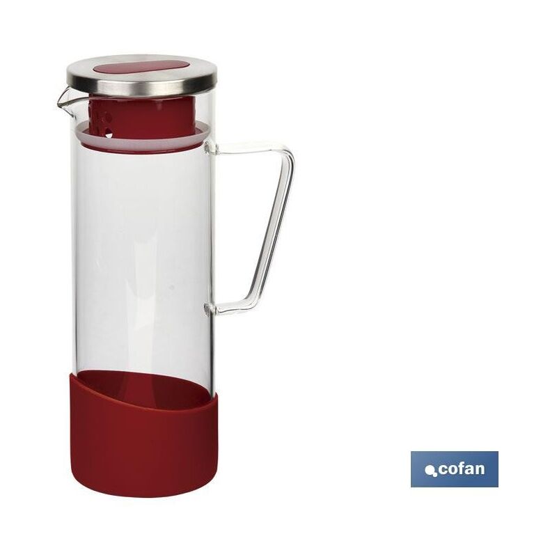 

Jarra borosilicato modtropical rojo 1300ml