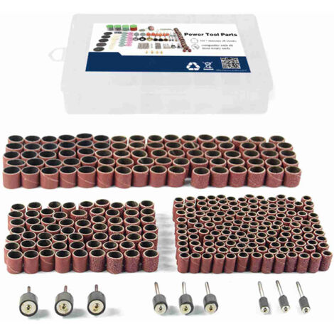 Accesorios de pulido para herramientas rotativas - Kit de tambor de lijado de 338 piezas