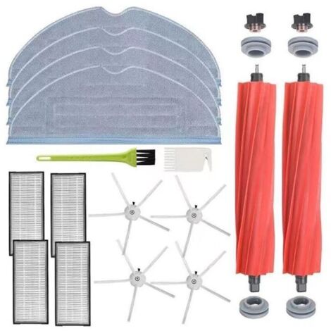 Accesorios de repuesto para Roborock S7+ Plus S7 Pro Ultra Cepillo principal Rodillo inferior Almohadillas de fregado Filtro HEPA Cepillos laterales blancos Aspiradora