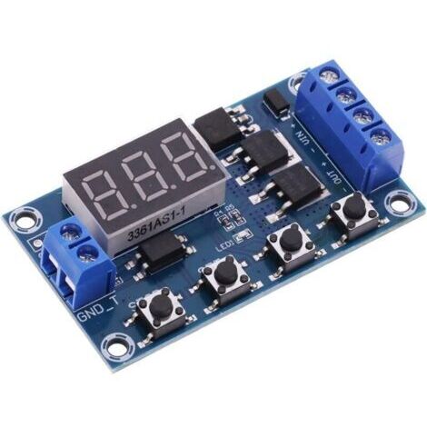 Accesorios electrónicos, DC 12 V / 24 V, relé de MOSFET LED de dos tubos, temporizador digital, disparador digital, temporizador de ciclo, interruptor de retardo, placa de circuito, módulo de control 