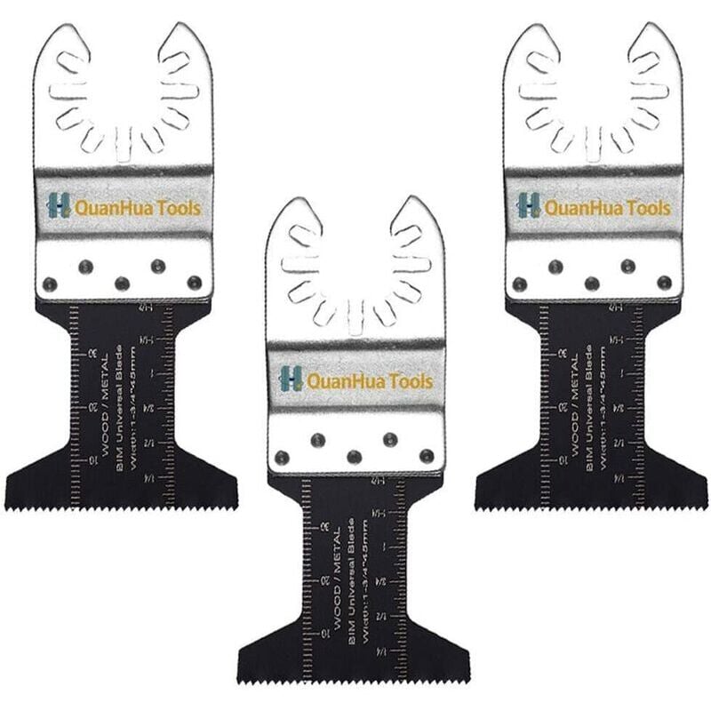 Accesorios multiherramienta bimetálicos de titanio de 3 piezas, corte rápido Extra largo y fuerte para madera, Metal