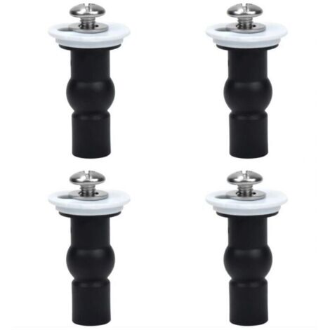 Accesorios para asientos de inodoro, paquete de 4 tornillos para bisagras de inodoro, fijaciones para asientos de inodoro, tornillo de tuerca superior