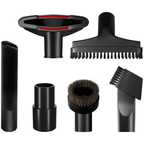 Accesorios para aspiradoras de 32 mm, kit de limpieza que incluye cepillo, boquilla y boquilla para ranuras con adaptador de manguera de 35 mm a 32 mm (juego de 6 piezas).