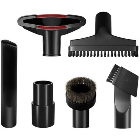 Accesorios para aspiradoras de 32 mm, kit de limpieza que incluye cepillo, boquilla y boquilla para ranuras con adaptador de manguera de 35 mm a 32 mm (juego de 6 piezas).
