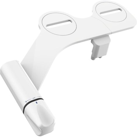 Accesorios para bidé para inodoros, doble boquilla (lavado femenino/posterior), asiento de bidé autolimpiable, bidé ultradelgado con presión de agua ajustable, asiento de inodoro con bidé, entrada de 