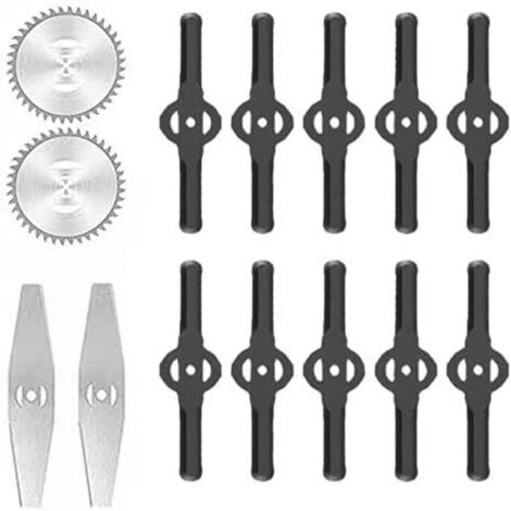 Accesorios para cortacésped: cuchillas para desbrozadora eléctrica, hojas de sierra, mango telescópico ligero para cortar el césped, mantenimiento de entradas y jardines.