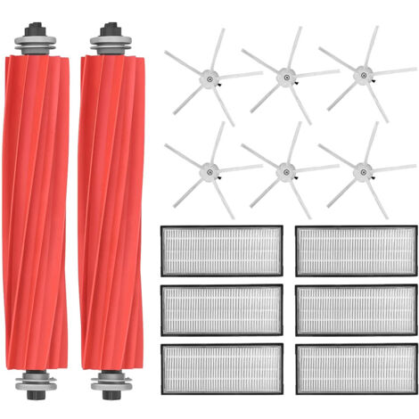 Accesorios para el robot aspirador Roborock S7 MaxV Ultra / S7 MaxV / S7 Plus / S7 Max / S7 (2 cepillos principales + 6 filtros + 6 cepillos de esquina)