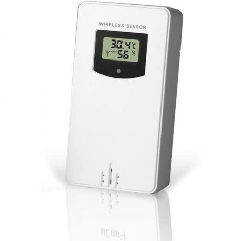 Accesorios para estación meteorológica, monitor de temperatura con sonda de sensor inalámbrico, sensor de repuesto externo, alcance de transmisión de 60 metros