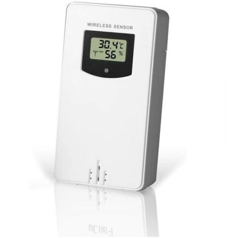 Accesorios para estación meteorológica, monitor de temperatura con sonda de sensor inalámbrico, sensor de repuesto externo, alcance de transmisión de 60 metros