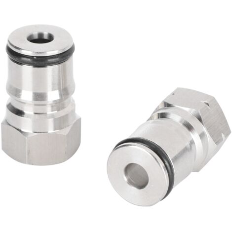[Accesorios para hervidor] Válvula de bola roscada 19/32-18 para gas/líquido con resortes para barril Cornelius  2 accesorios + 2 resortes + 2 tapones  Acero inoxidable  Repuesto