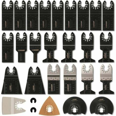 Accesorios para hojas de sierra multiherramienta de 28 piezas Accesorios para multiherramienta oscilante Hoja de sierra recíproca para Fein Multimaster, Dremel, Bosch, Makita, Dewalt y más