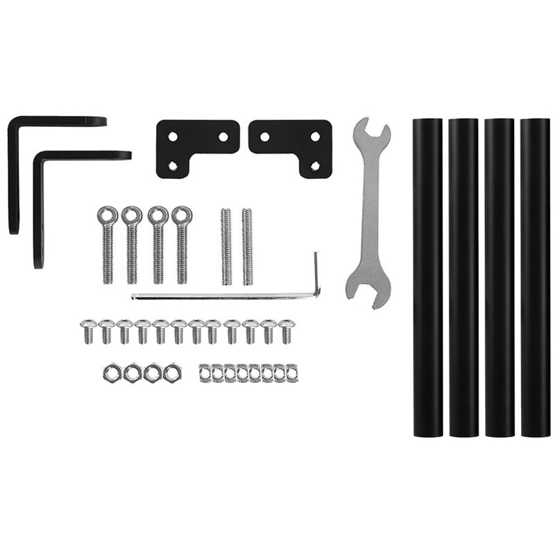 

Accesorios para impresora 3D Kit de barra de traccion de perfil de aluminio Facil instalacion Compatible con impresora 3D CR-10 / CR-10S,Negro