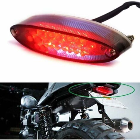 Accesorios para motocicletas Luces de freno LED ahumadas Accesorios para motocicletas Luces traseras Luces traseras de señal LED ovaladas