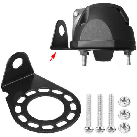 Accesorios para remolques, soporte de montaje metálico para conector de remolque de caravana de 7 y 13 pines.