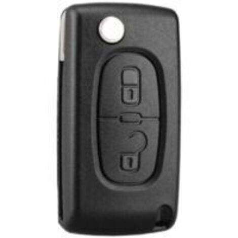 Accesorios portátiles para coche (2 botones, CE0536), carcasa de llave plegable de 2 botones compatible con CE0536 para Peugeot 207, 307, 308, 407, 408, 3008, 5008, Citroën C2, C3, C4, C5, C6 y C8.