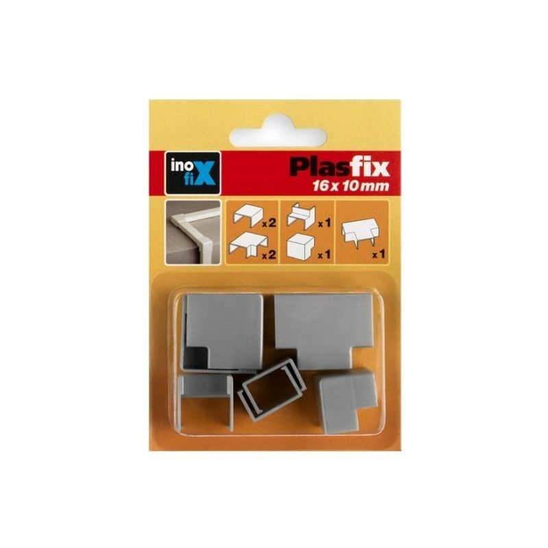 

Accesorios surtidos canaleta 16x10mm Gris Metalizado 7 unidades 3420 - Inofix