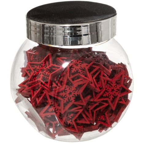 Accesorios Tarro de madera con forma de estrella x 100 Rojo - Feeric lights & christmas