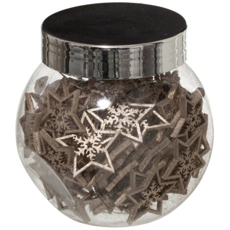 Accesorios Tarro de madera de estrellas x 100 Oro - Feeric lights & christmas