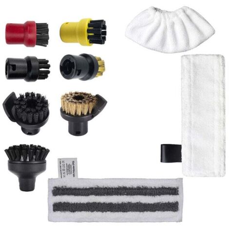 Accesorios Ulisem10 piezas para limpiadora a vapor Karcher SC1 SC2 SC3 SC4 SC5, repuestos de cepillos y paños para Karcher