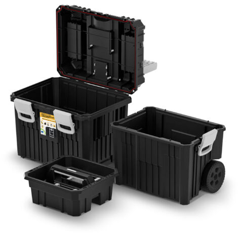 PEUGEOT PSP Accessbox-4425 Caisse à outils mobile avec roues antidérapantes et poignées de 44L