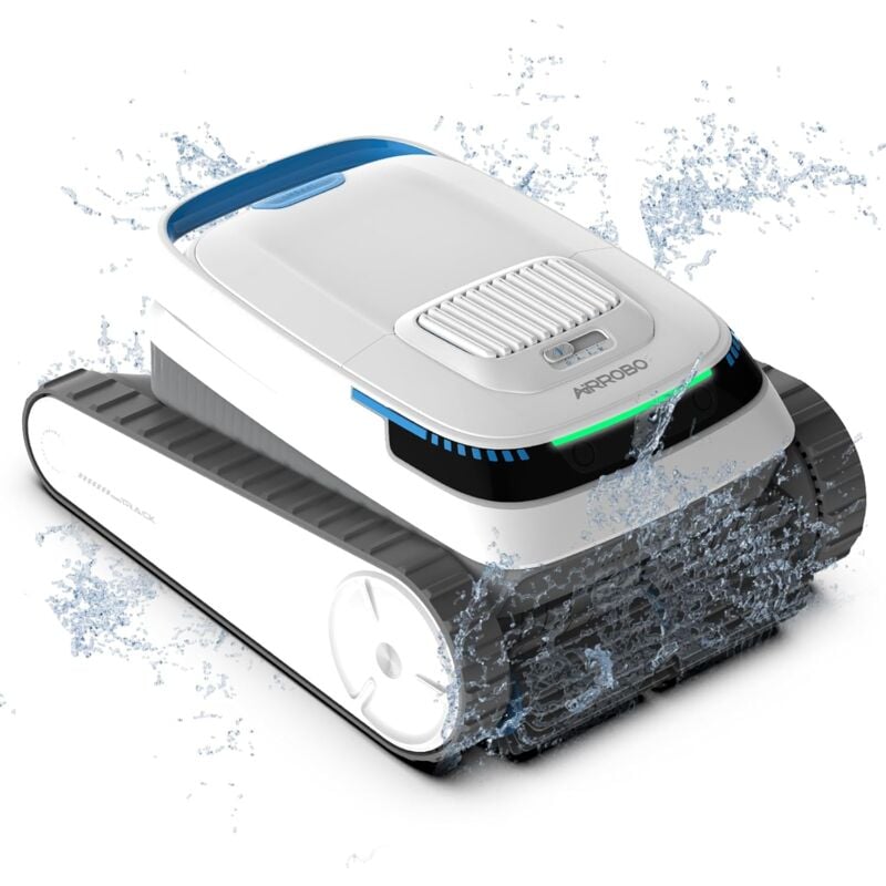 Airrobo - Robot de Piscine, Aspirateur de Piscine sans Fil pour Sols, Murs et Ligne d'Eau, Navigation Intelligente, Stationnement Automatique, Forte