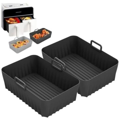 Accessoire Air Fryer, 2 Paquet Moule Air Fryer pour Ninja Foodi AF400EU AF300EU 9.5L, Air Fryer Accessoires, Moule Silicone