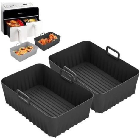 Accessoire Air Fryer, 2 Paquet Moule Air Fryer pour Ninja Foodi AF400EU AF300EU 9.5L, Air Fryer Accessoires, Moule Silicone - sh