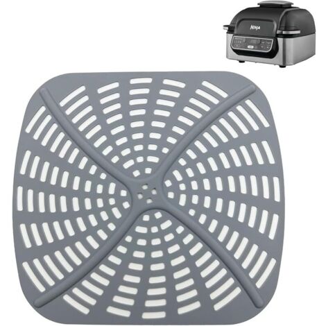 Accessoire Air Fryer, Moule Air Fryer Pour Ninja Foodi AG301EU Grill & Air Fryer 5,7L - Coussin de Friteuse à Air Antiadhésive - Panier Silicone, Sans BPA & Lave-vaisselle, 21 cm x 22 cm (gris)