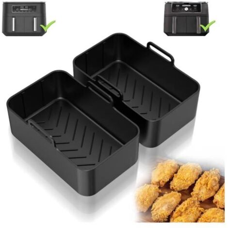 Accessoire Air Fryer, Pour Generic Foodi AF400EU AF300EU 9.5L, 2 Paquet Moule Air Fryer, Airfryer Pot pour Friteuse pour Instant Pot